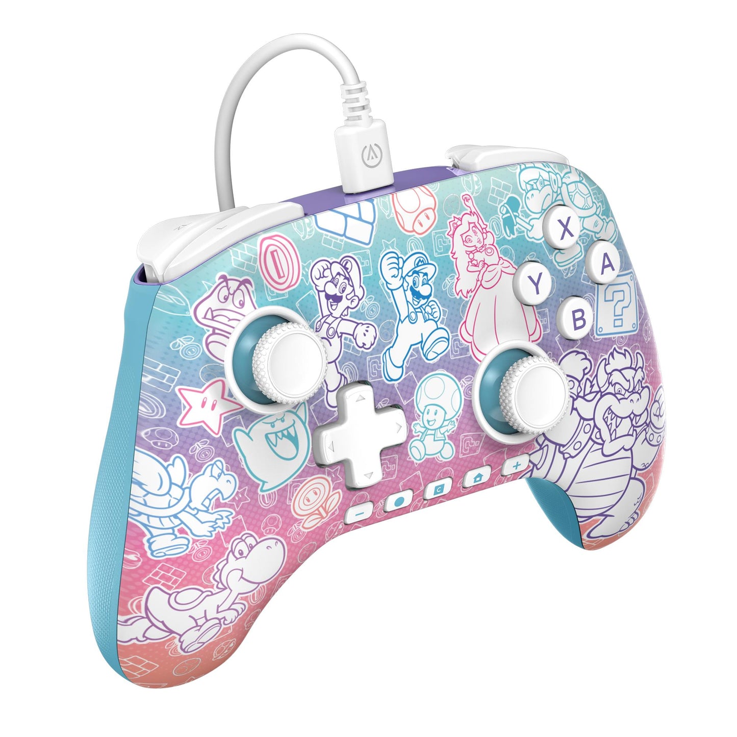 PowerA Advanced Wired Controller with hall effect modules for Nintendo Switch 2 (Mushroom Kingdom)