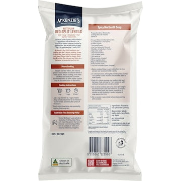McKenzie's Lentils Red 375g