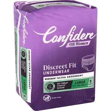 Confidere Incontinence Pants Womens Large 8 pack