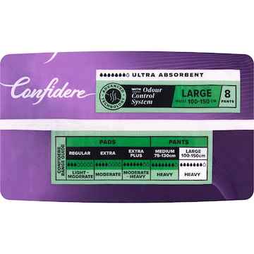 Confidere Incontinence Pants Womens Large 8 pack