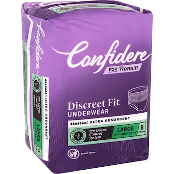 Confidere Incontinence Pants Womens Large 8 pack
