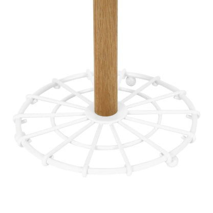 Off White and Acacia Paper Towel Stand