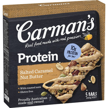 Carman's Protein Bars Salted Caramel Nut Butter 5 pack