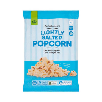 Woolworths Popcorn Lightly Salted 80g