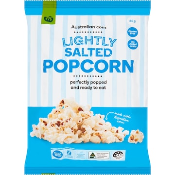 Woolworths Popcorn Lightly Salted 80g