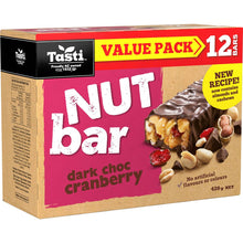Tasti Nut Bar Dark Choc & Cranberry 420g