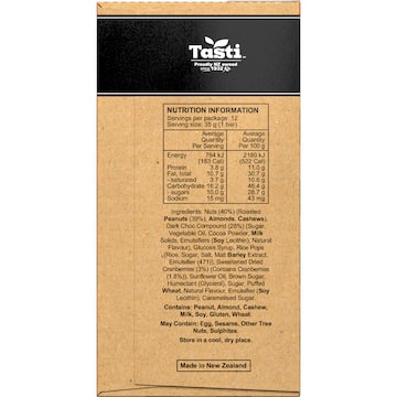 Tasti Nut Bar Dark Choc & Cranberry 420g