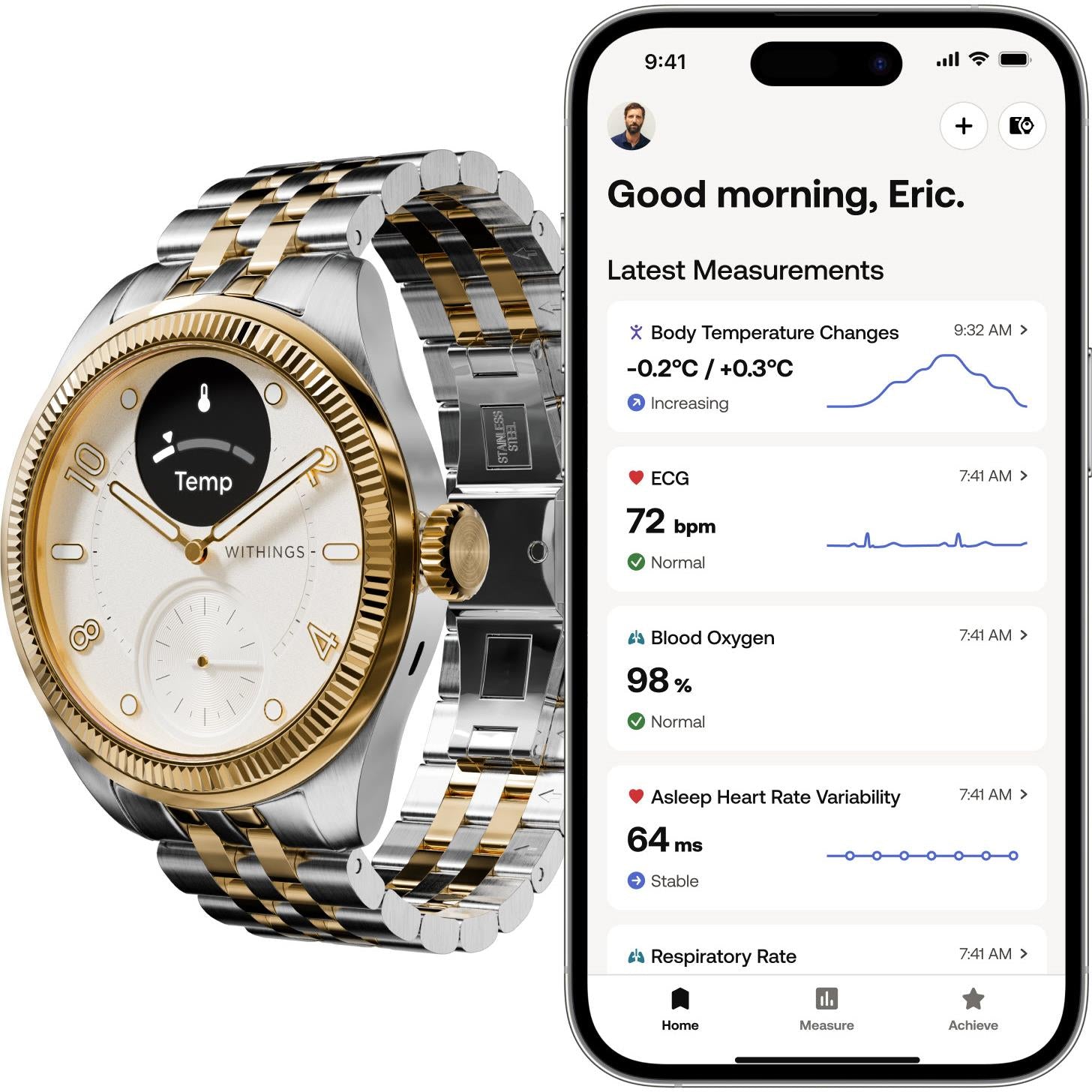 Withings Scanwatch Nova Brilliant Editon (Gold/Silver)