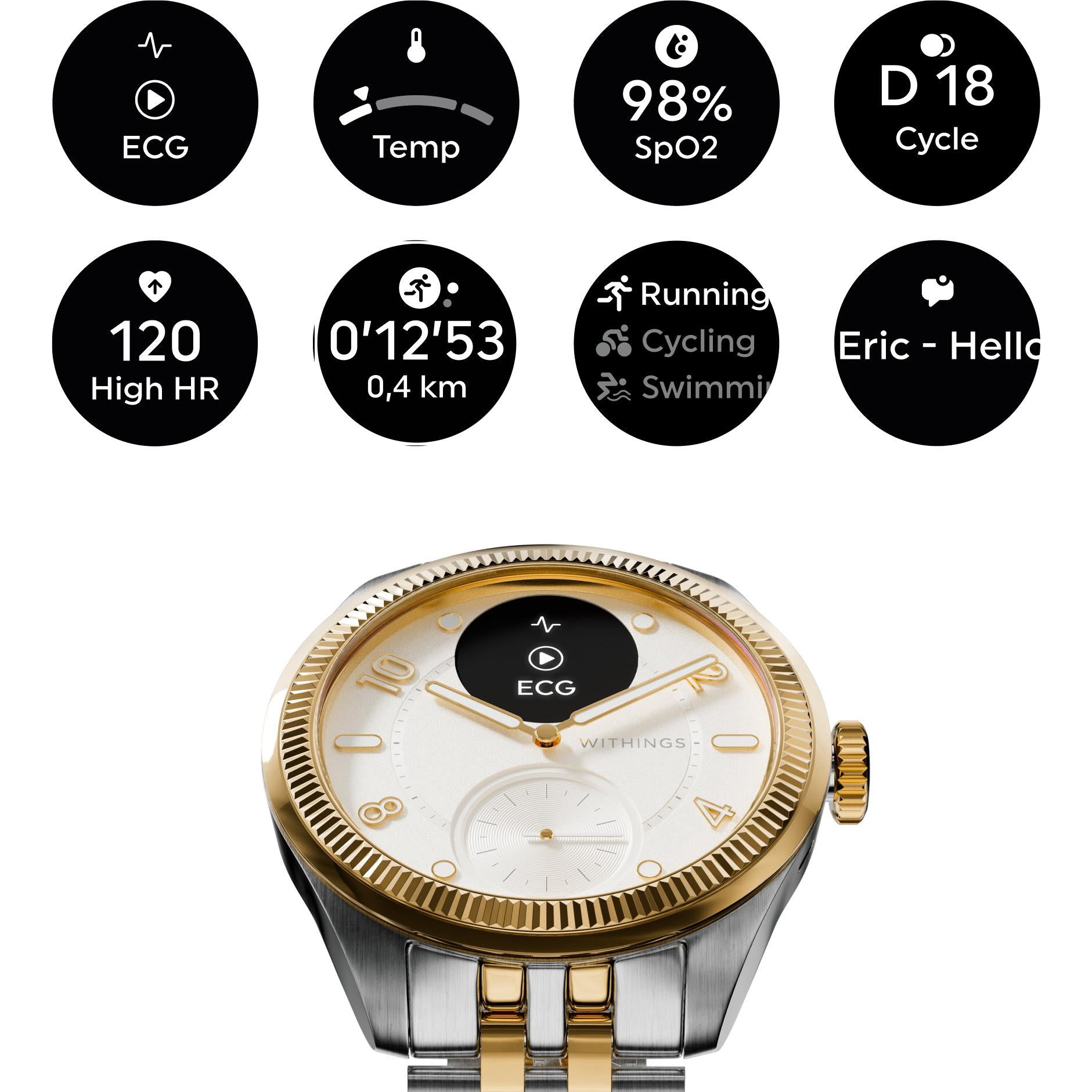 Withings Scanwatch Nova Brilliant Editon (Gold/Silver)