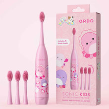 Ordo Sonic Kids Squishmallows Battery Toothbrush & Heads Bundle (Auggie)