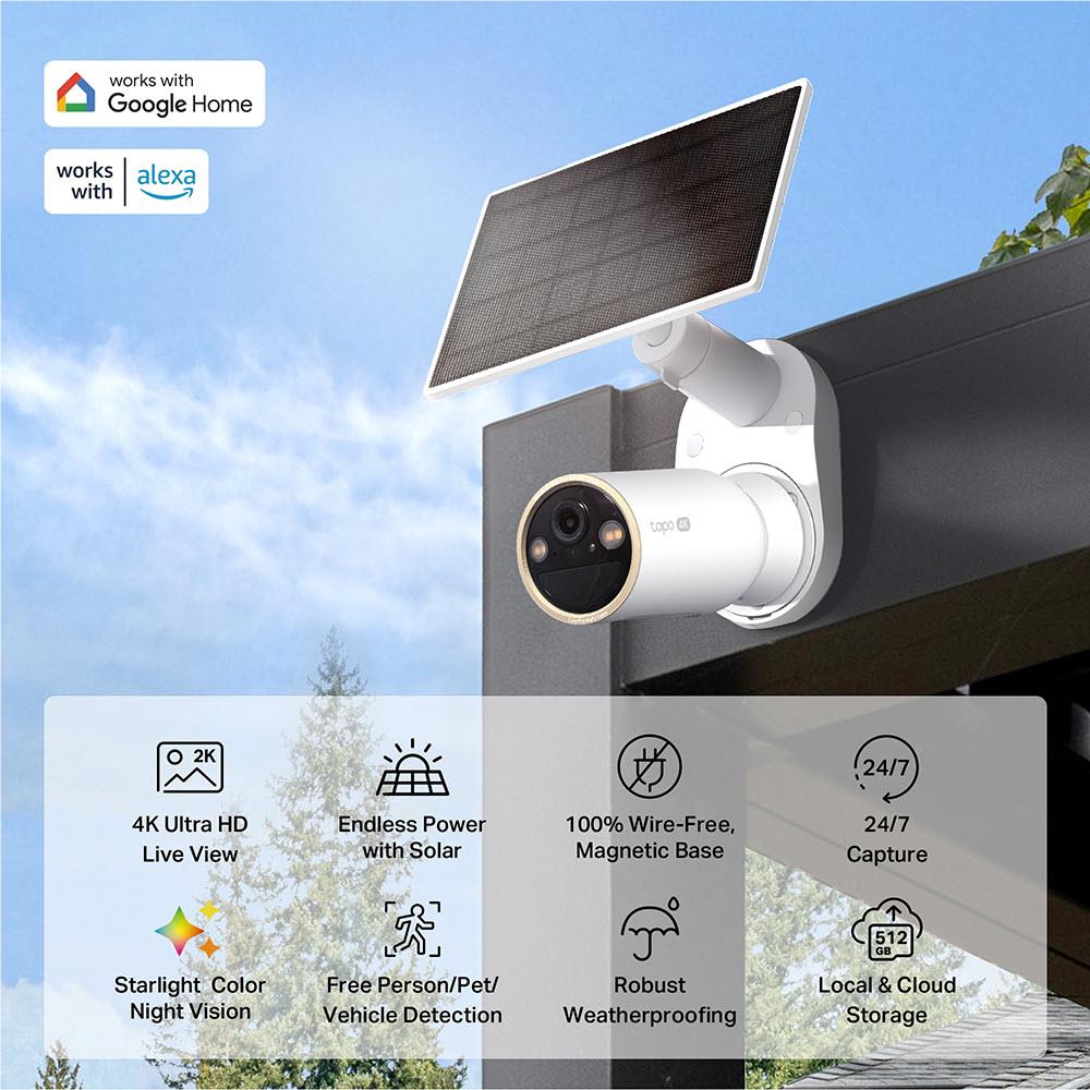 TP-Link Tapo C460 4K Solar-Powered Security Camera Kit