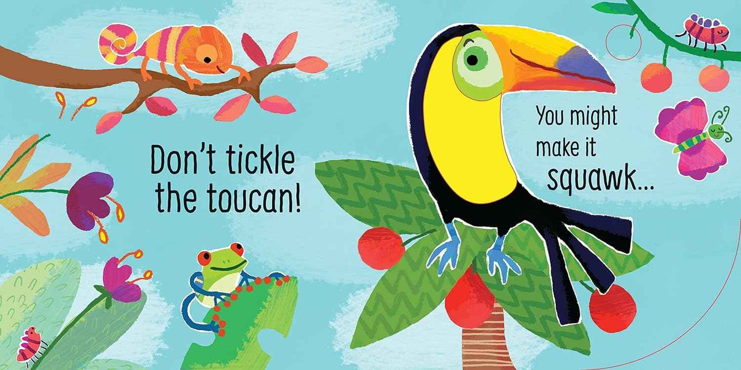 Don't Tickle The Tiger! Touch And Sound Book (Board Book) Interactive Kids Book by Sam Taplin, Ana Larrañaga Kids Book Best Seller Baby Gifts Idea