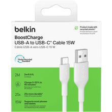 Belkin BoostCharge USB-A to USB-C Cable 15W 2m (White)