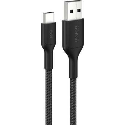 Belkin BoostCharge Pro USB-A to USB-C 2.0 Braided Cable 2m (Black)