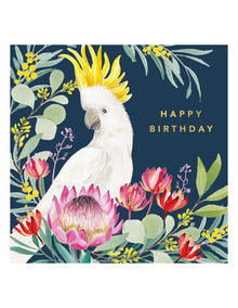 White Cockatoo Female Birthday Card