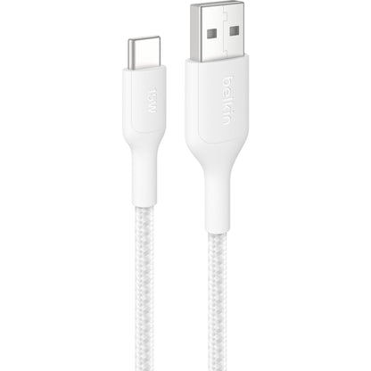 Belkin BoostCharge Pro USB-A to USB-C 2.0 Braided Cable 2m (White)