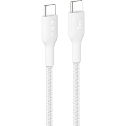 Belkin BoostCharge Pro USB-C 240W 2.0 Braided Cable 2m (White)