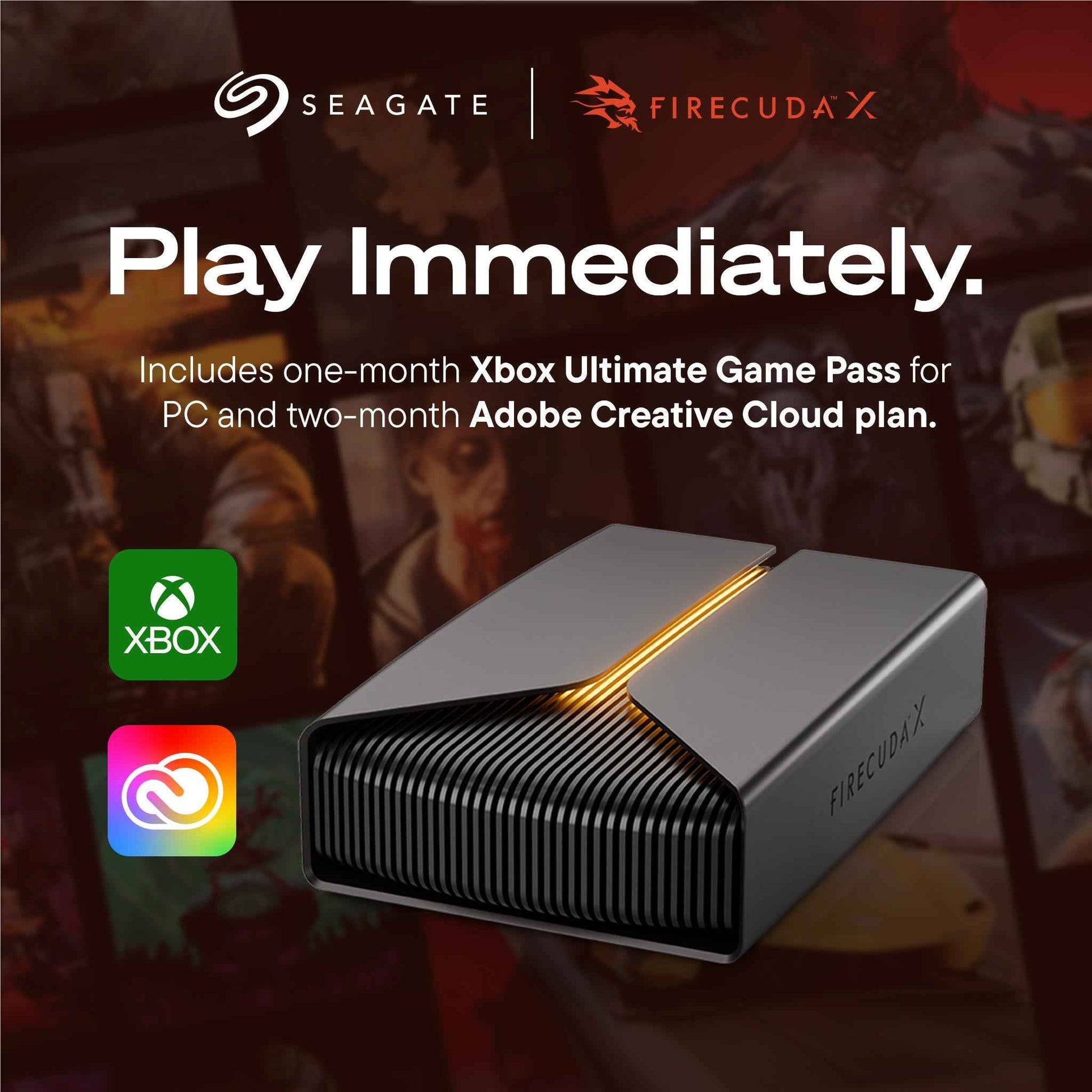Seagate FireCuda X Vault  USB-C  External Gaming Hard Drive 8TB