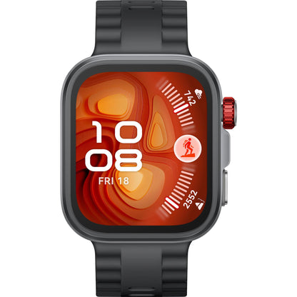 Huawei Fit 4 Pro Matt Black Aluminium Case Watch (Black Fluoroelastomer Sport Strap)