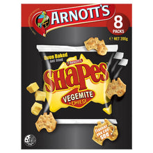 Arnotts Shapes Multipack Cracker Biscuits Vegemite & Cheese 8 pack