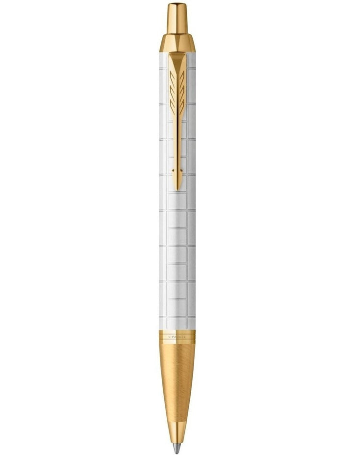 IM Premium Trim Ballpoint Pen in Pearl/Gold
