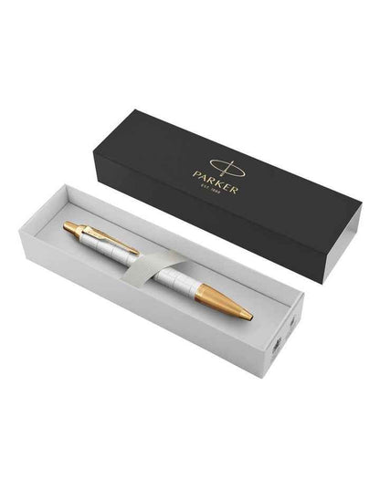 IM Premium Trim Ballpoint Pen in Pearl/Gold