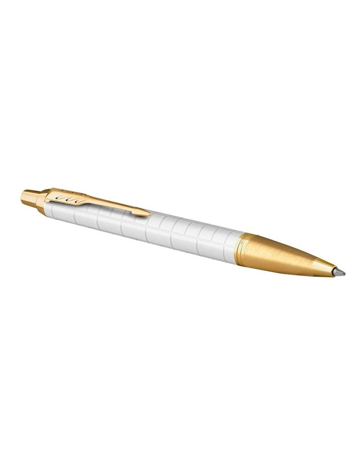 IM Premium Trim Ballpoint Pen in Pearl/Gold