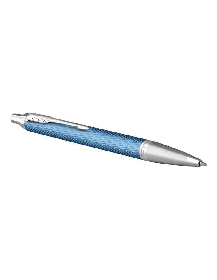 Premium Blue Grey with Chrome Trim Ballpoint Pen in Blue