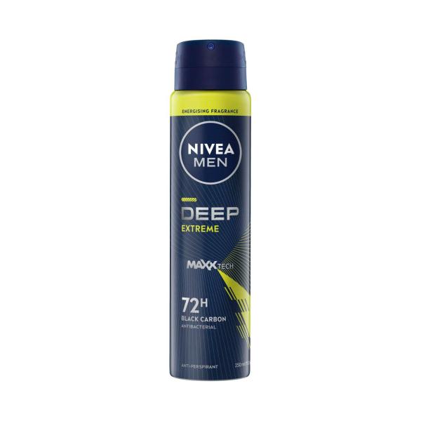 NIVEA MEN DEEP SPORT ANTIPERSPIRANT AEROSOL DEODORANT 250ML