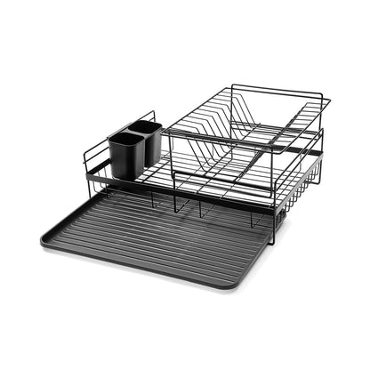 2 Tier Dish Rack - Black