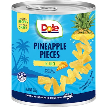 Dole Pineapple Pieces In Juice 822g