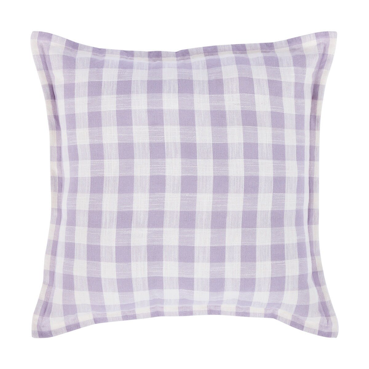 50cm Gingham Cushion - Lilac