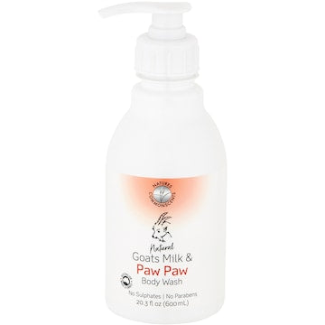 Natures Commonscents Bodywash Goats Milk & Paw Paw 600mL