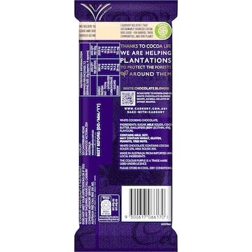 Cadbury Baking White Chocolate Block 180g