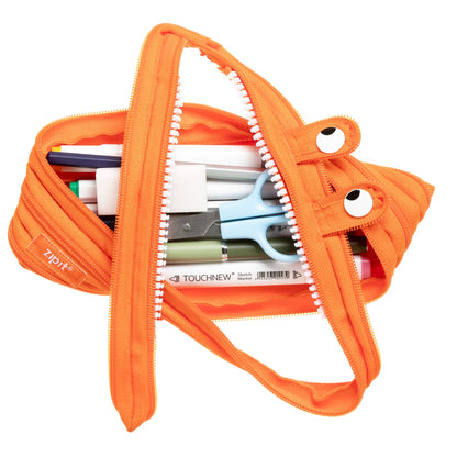 ZIPIT Monster Pencil Case Orange Stationary 3yrs+