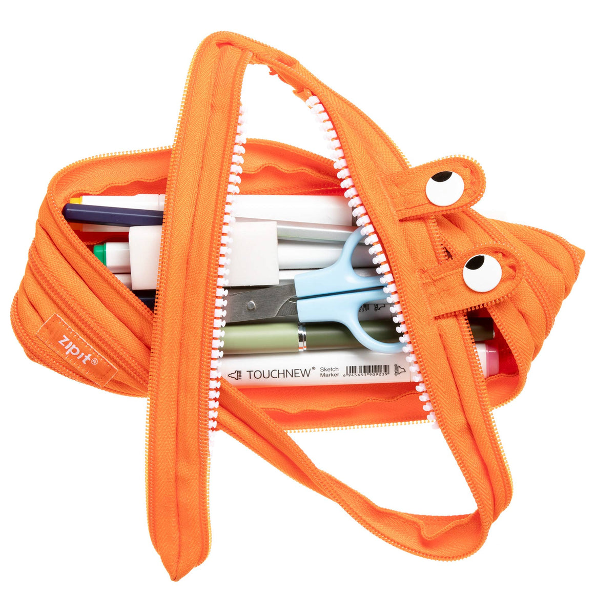 ZIPIT Monster Pencil Case Orange Stationary 3yrs+