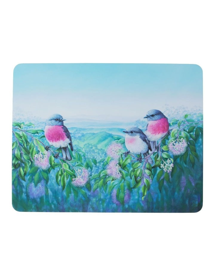 Birds of Australia KC 10-Year Anniversary 34x26.5cm Set of 4 Cork Back Placemat in Multi