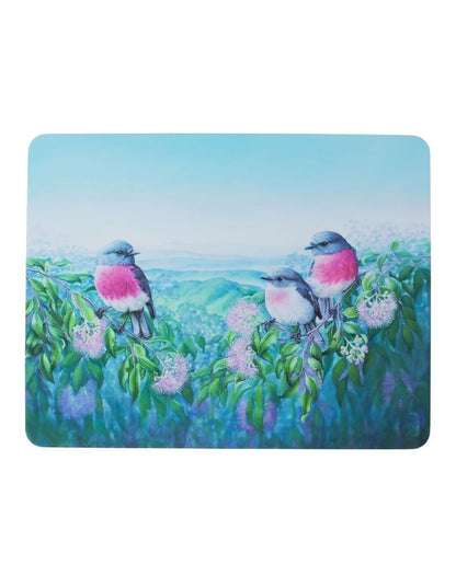 Birds of Australia KC 10-Year Anniversary 34x26.5cm Set of 4 Cork Back Placemat in Multi
