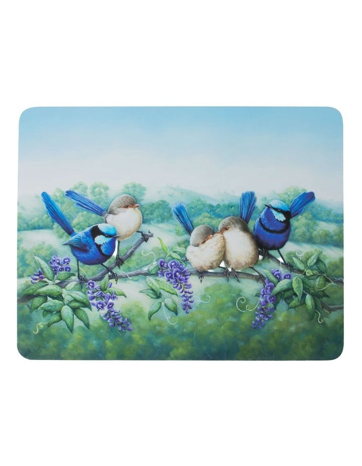 Birds of Australia KC 10-Year Anniversary 34x26.5cm Set of 4 Cork Back Placemat in Multi