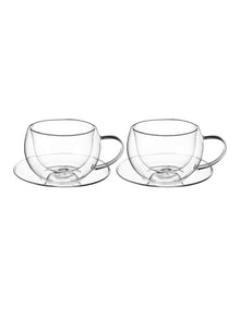 Blend Double Wall Cup and Saucer 270ml Set of 2