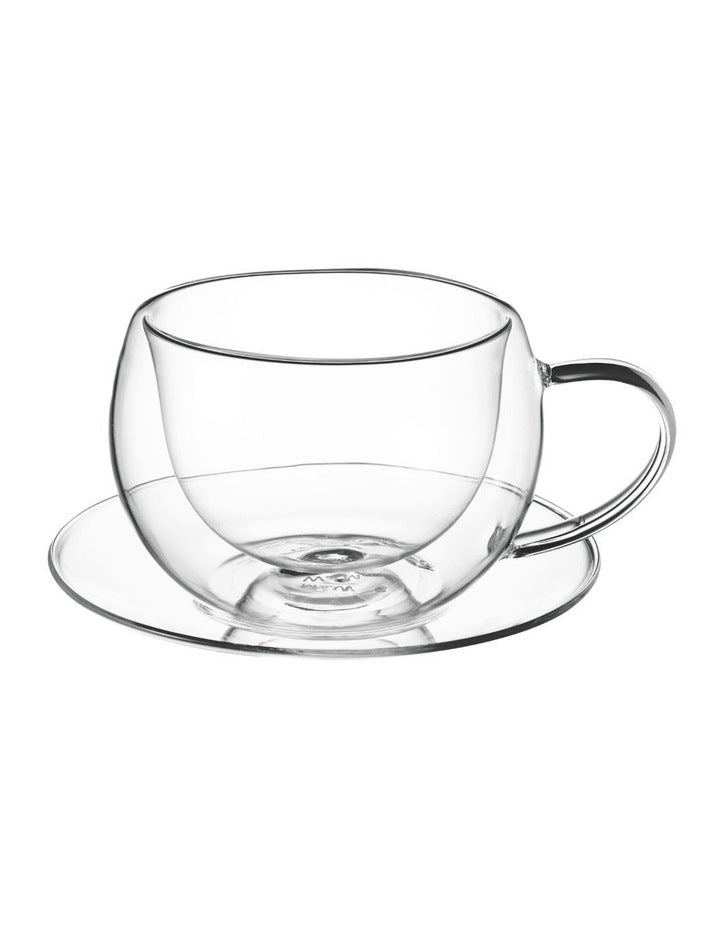 Blend Double Wall Cup and Saucer 270ml Set of 2