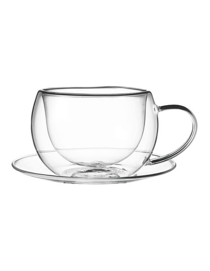 Blend Double Wall Cup and Saucer 270ml Set of 2