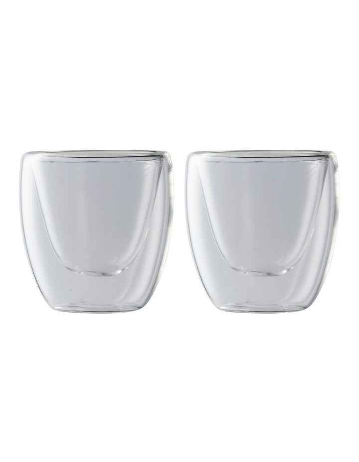 Blend Double Wall Espresso Cup Set of 2 80ml in Clear