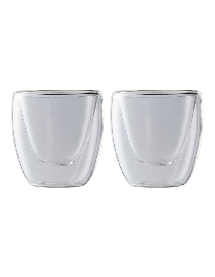 Blend Double Wall Espresso Cup Set of 2 80ml in Gift Boxed