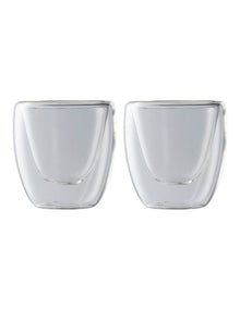 Blend Double Wall Espresso Cup Set of 2 80ml in Gift Boxed