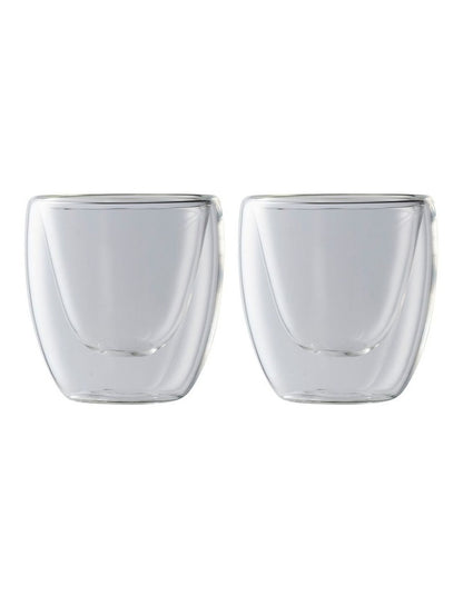 Blend Double Wall Espresso Cup Set of 2 80ml in Gift Boxed