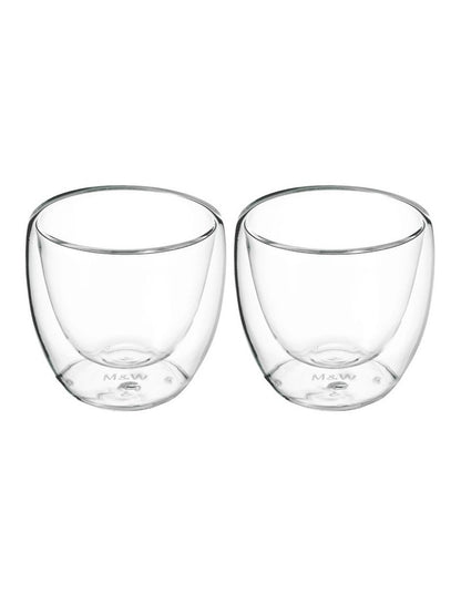 Blend Double Wall Espresso Cup Set of 2 80ml in Gift Boxed