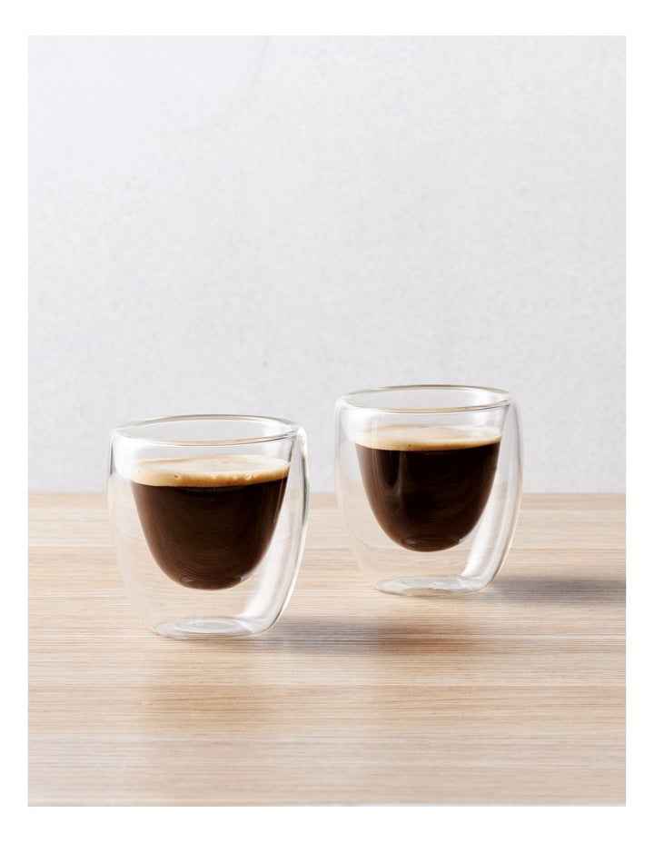 Blend Double Wall Espresso Cup Set of 2 80ml in Clear
