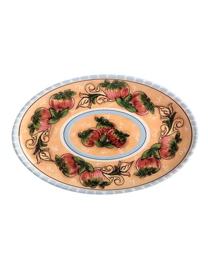 Ceramica Salerno Oval Platter 40x26cm Apples