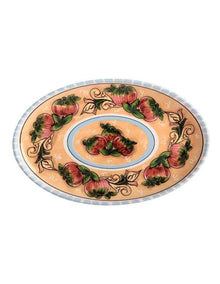 Ceramica Salerno Oval Platter 40x26cm Apples